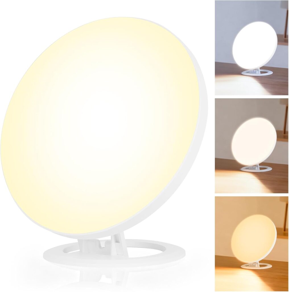 AOOWU présente une lampe de luminothérapie portable avec 10 000 à 30 000 LUX, ajustable en 3 températures.