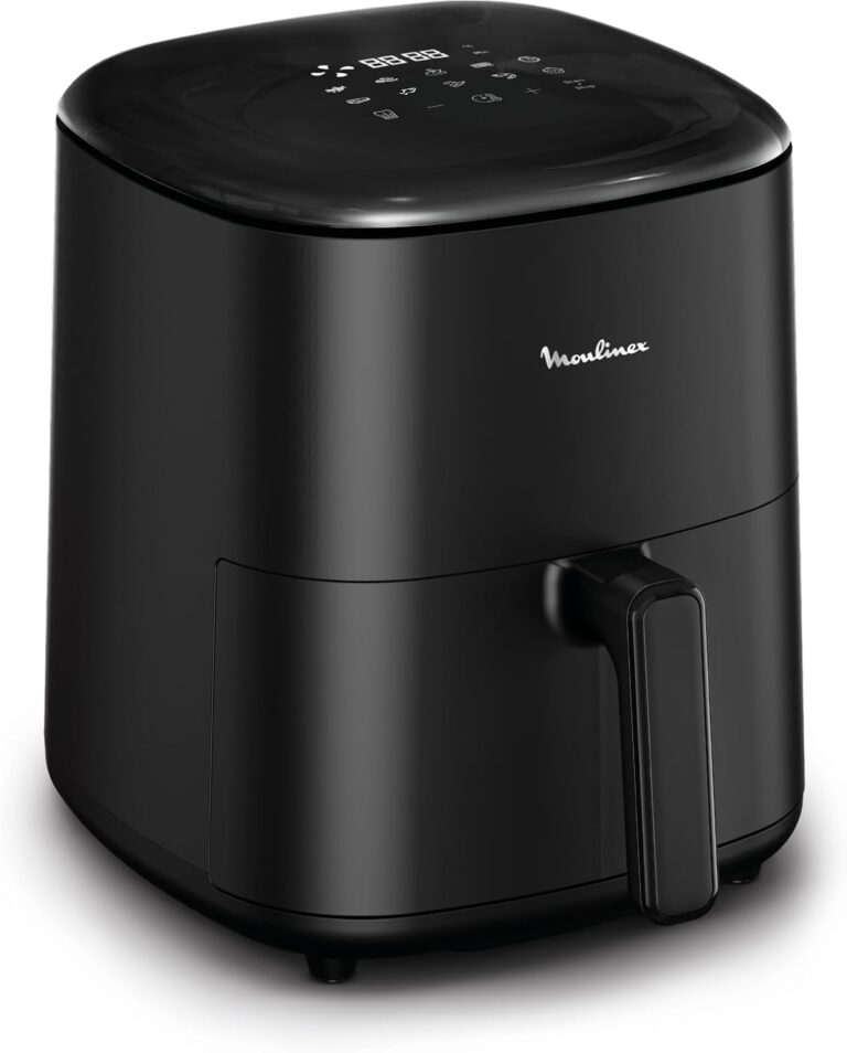 Moulinex lance sa friteuse sans huile Easy Fry Max 5L avec 10 programmes automatiques.