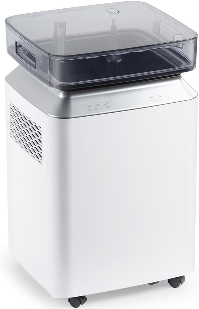Kalopsia Déshumidificateur Électrique 80L/Jour avec Pompe d’Évacuation Automatique pour Bâtiments jusqu’à 170m²