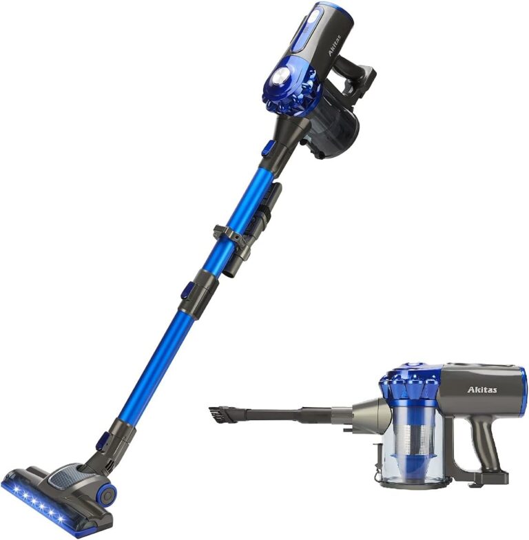 Akitas V8 : Aspirateur sans fil 3-en-1 pour sols, tapis et poils d’animaux.