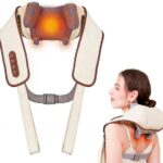 Masseur cervical sans fil 6D avec chauffage et housse lavable pour soulager les douleurs corporelles.