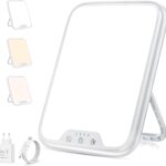 VTHW : Lampe de photothérapie de 10000 Lux avec fonction mémoire et réglage de la luminosité