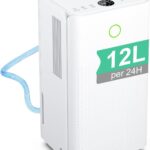 Humidificateur et déshumidificateur électrique de 12 litres/24h pour foyers et appartements