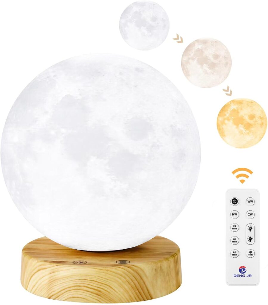Lumière de thérapie Moon Light : lampe de 10 000 Lux sans scintillement avec télécommande.