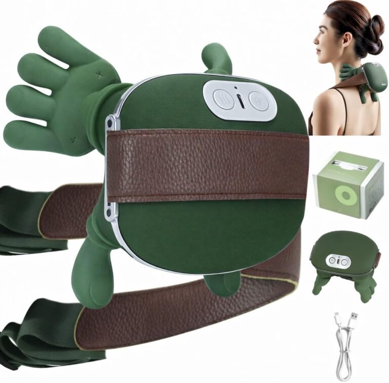 Dispositif de massage du cou sans fil 4D avec chaleur, adapté pour un usage domestique.