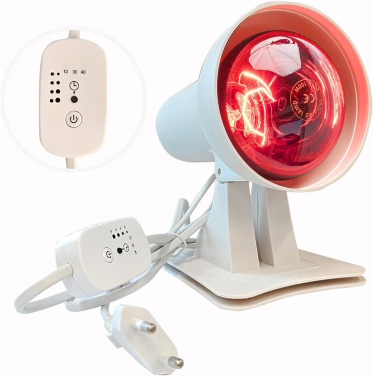 Lampes infrarouges de 150 Watts avec minuteur et température réglable pour relaxation musculaire.