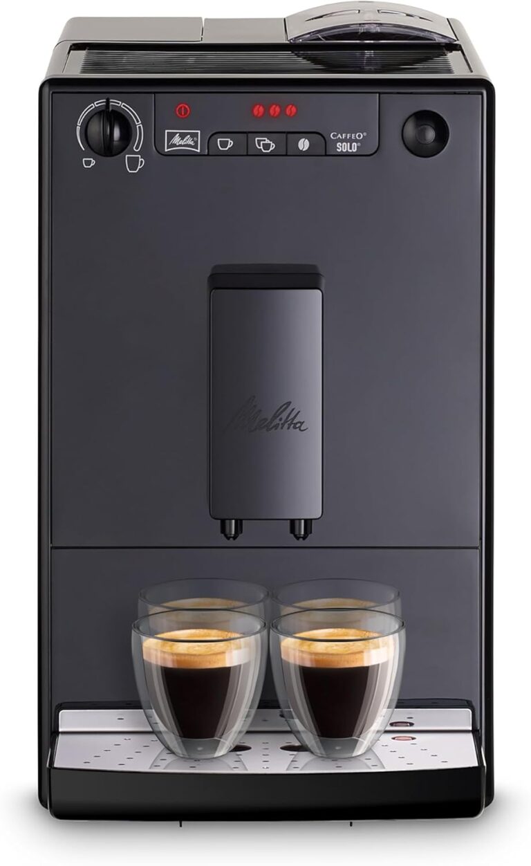 Melitta Caffeo Solo : Machine à café automatique avec broyeur, 1,2L, Pure Black