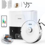 Redkey D8 : Aspirateur robot avec station, 25 000 Pa, vidange automatique et technologie LiDAR.