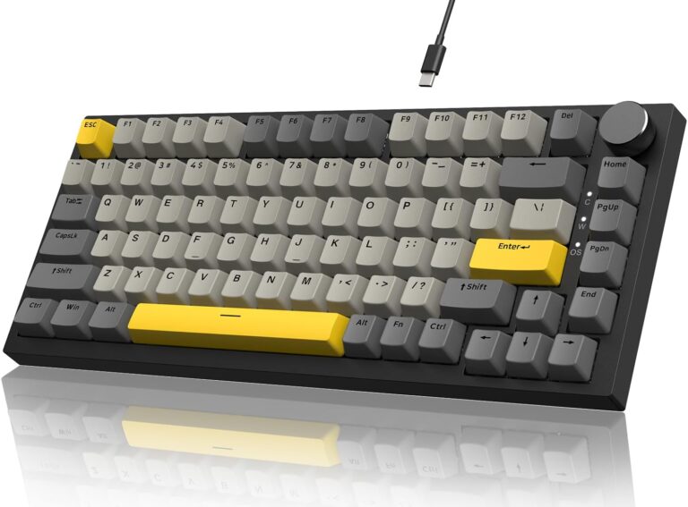 YINDIAO Ajazz AK820 : Clavier mécanique 75% avec rétroéclairage RGB et switches interchangeables