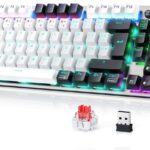 TECURS Mechanical Gaming Keyboard sans fil AZERTY TKL avec rétroéclairage et anti-ghosting