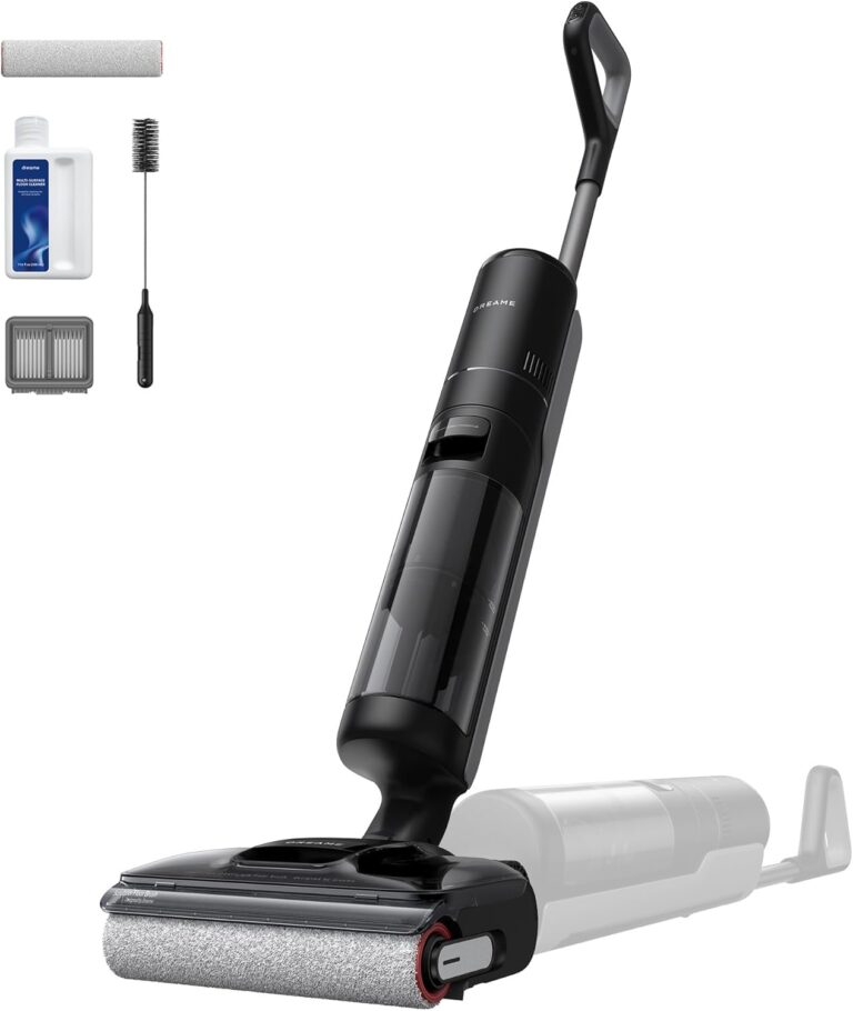 Aspirateur Dreame H12 Pro FlexReach : puissance d’aspiration de 18 000 Pa et nettoyage en 50 minutes.