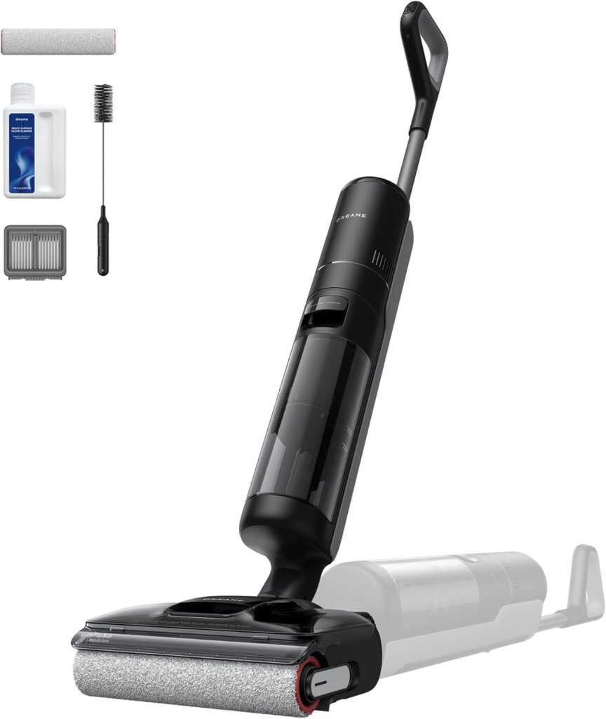Aspirateur Dreame H12 Pro FlexReach : puissance d’aspiration de 18 000 Pa et nettoyage en 50 minutes.
