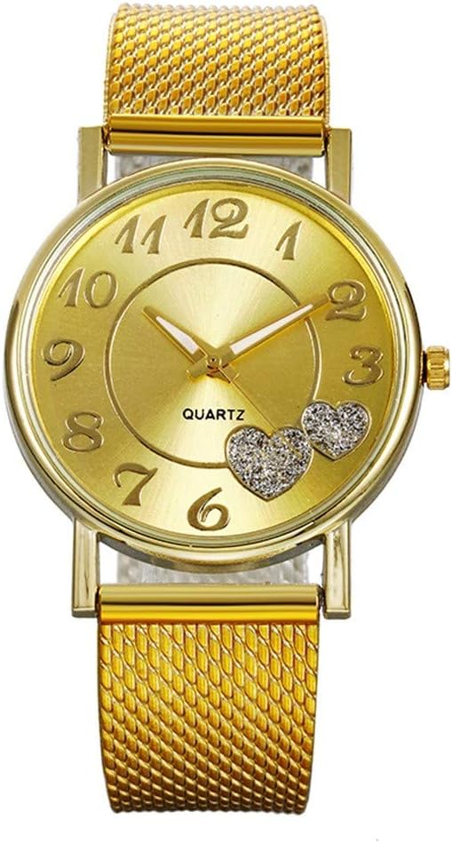Montre en maille pour femmes avec bracelet en cuir : une fusion de confort et d’élégance.