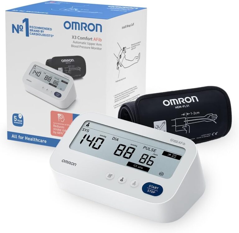 OMRON X3 Comfort : Tensiomètre validé cliniquement avec détection de FA et mémoire pour 2 utilisateurs