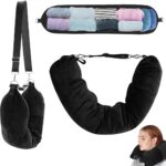 IKOPFLN : coussin de voyage pliable pour avion, train et voiture, soutien cervical.