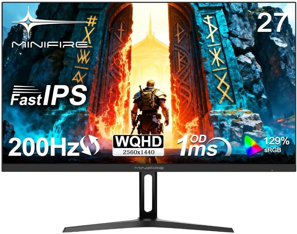 Minifire lance un écran de 27 pouces pour gamers avec résolution WQHD et taux de rafraîchissement élevé.