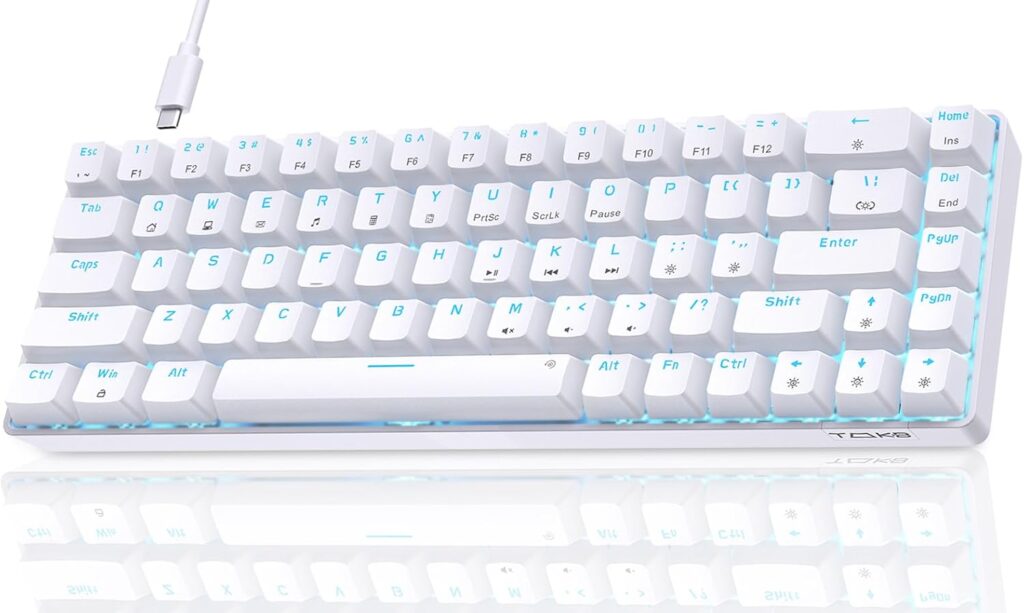 Dierya T68SE : Clavier mécanique 60% anti-ghosting avec rétroéclairage LED et connectivité USB-C