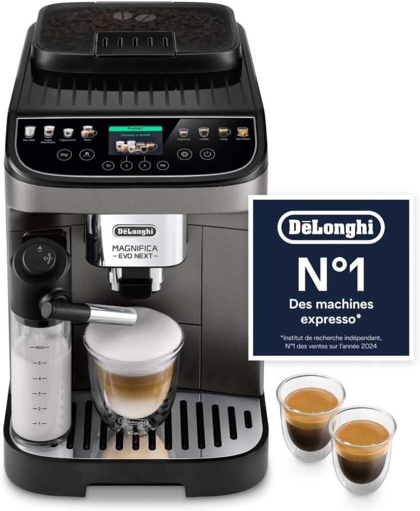 De’Longhi Magnifica Evo Next : Machine à café automatique avec 13 boissons en une touche