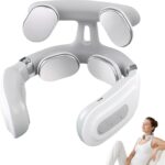 Appareil de massage cervical portable avec six modes et 16 niveaux d&rsquo;intensité pour soulager les douleurs musculaires.