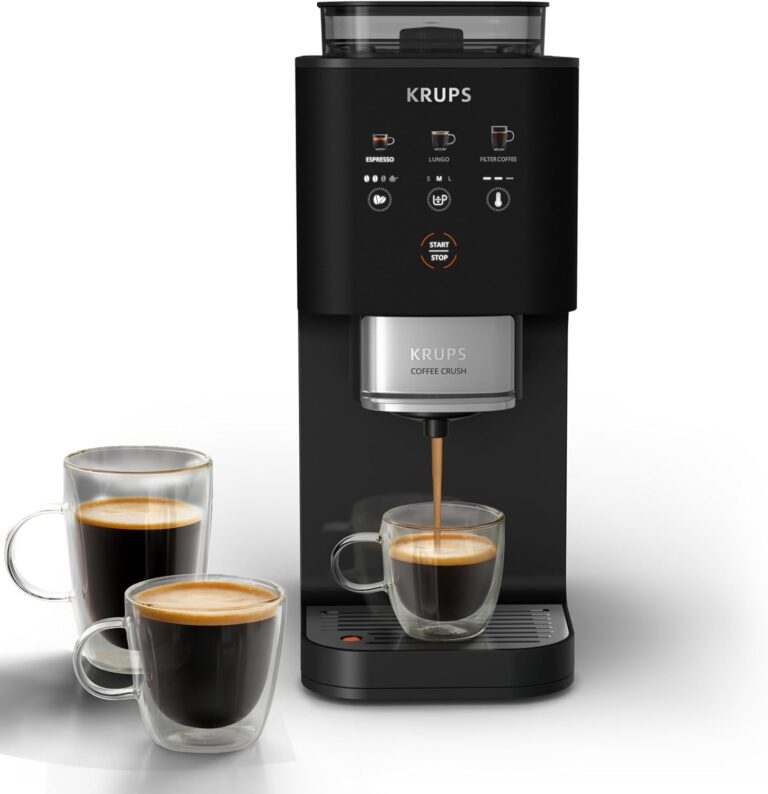 KRUPS Coffee Crush SA4028E0 : Mélange efficace et nettoyage facile pour les utilisateurs pressés.