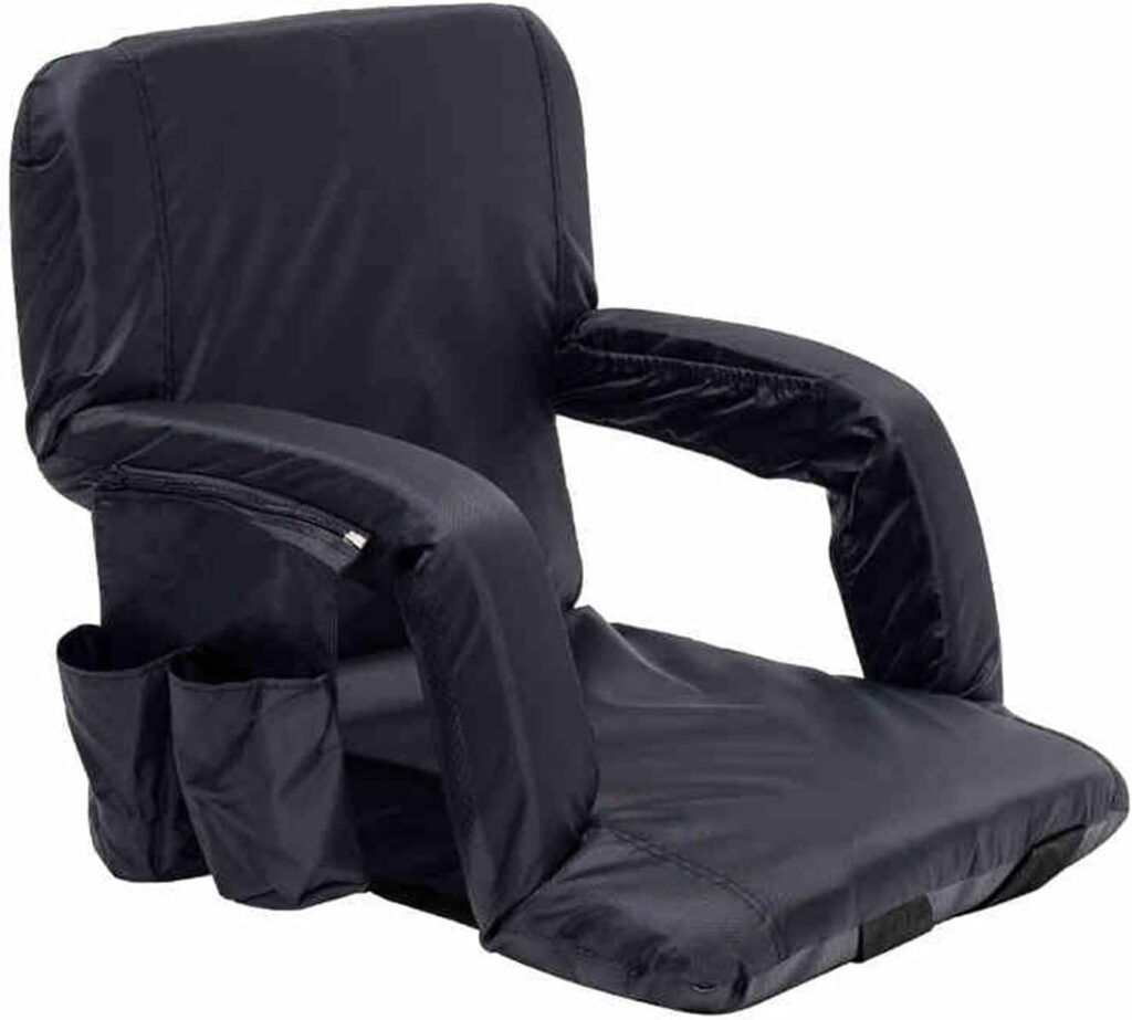 Chaise longue pliante ergonomique avec accoudoirs et 5 positions pour regarder la télévision.