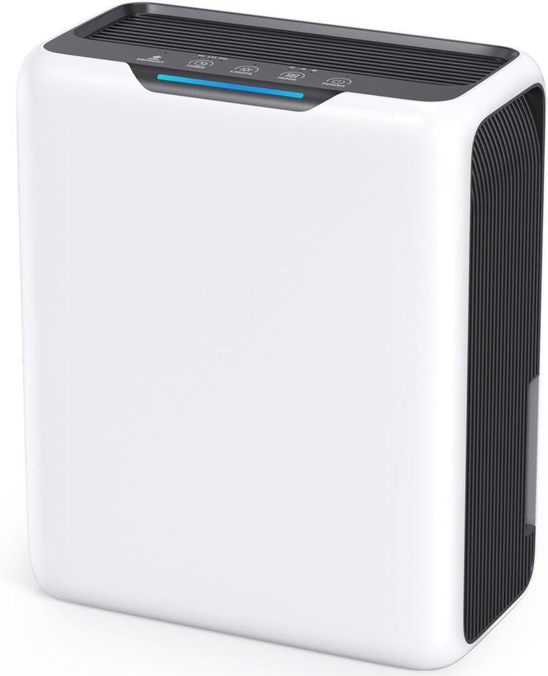 Déshumidificateur 3L pour maison de 20㎡ : fonctionnement silencieux à 30dB et minuterie 24H.
