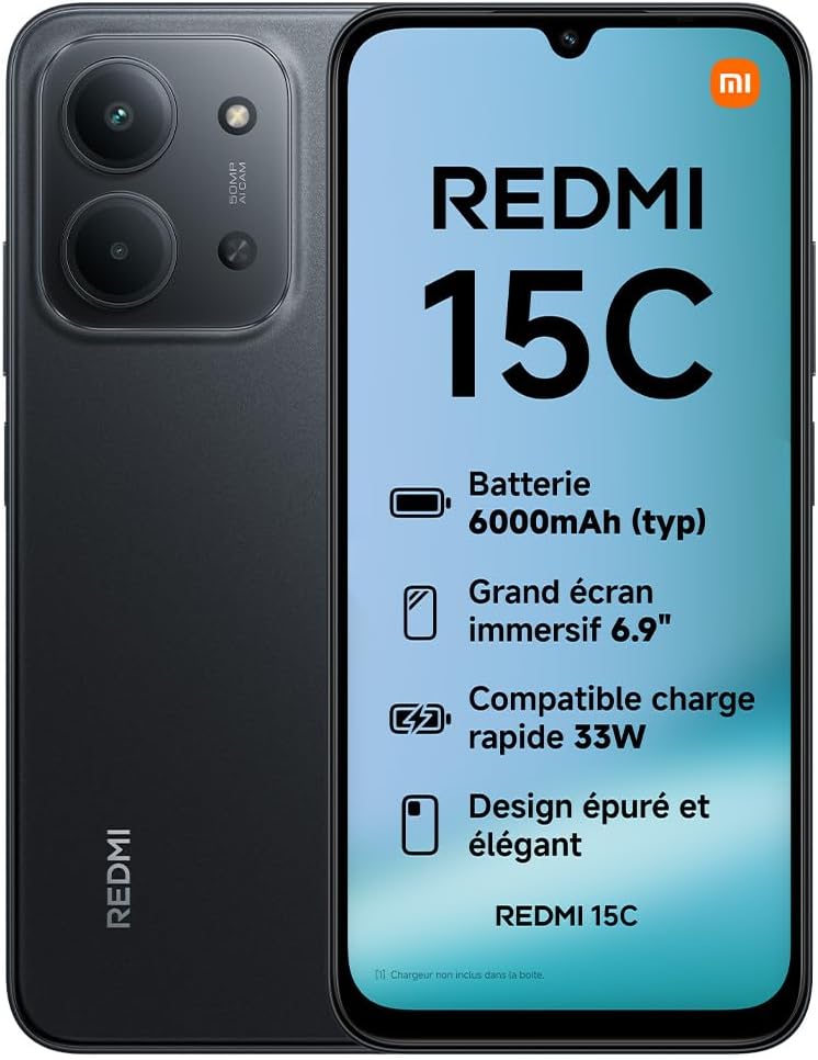 Xiaomi lance le Redmi 15C avec écran 6,9 pouces, Batterie 6000 mAh et MediaTek Helio G81