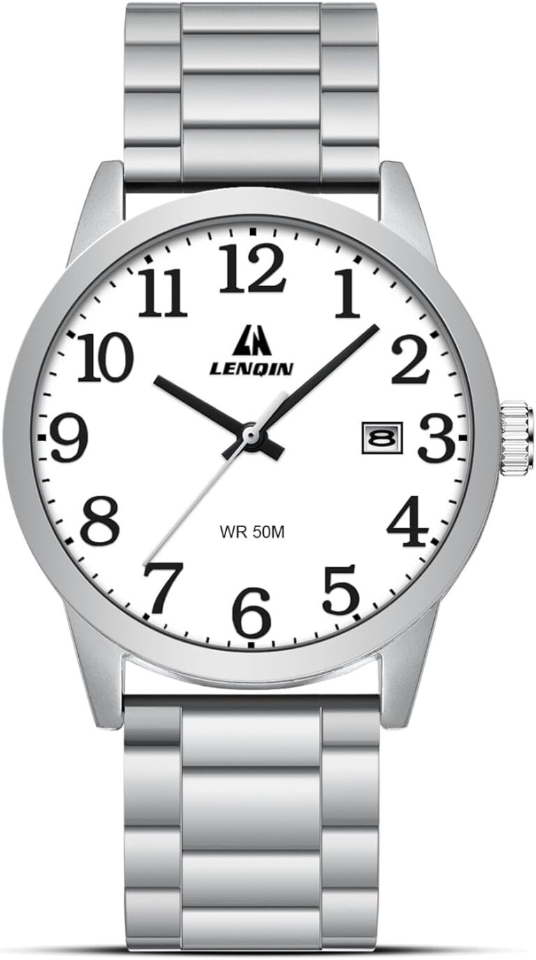 LN LENQIN Montre Militaire pour Hommes : Modèle Analogique Étanche avec Date et Bracelet en Nylon