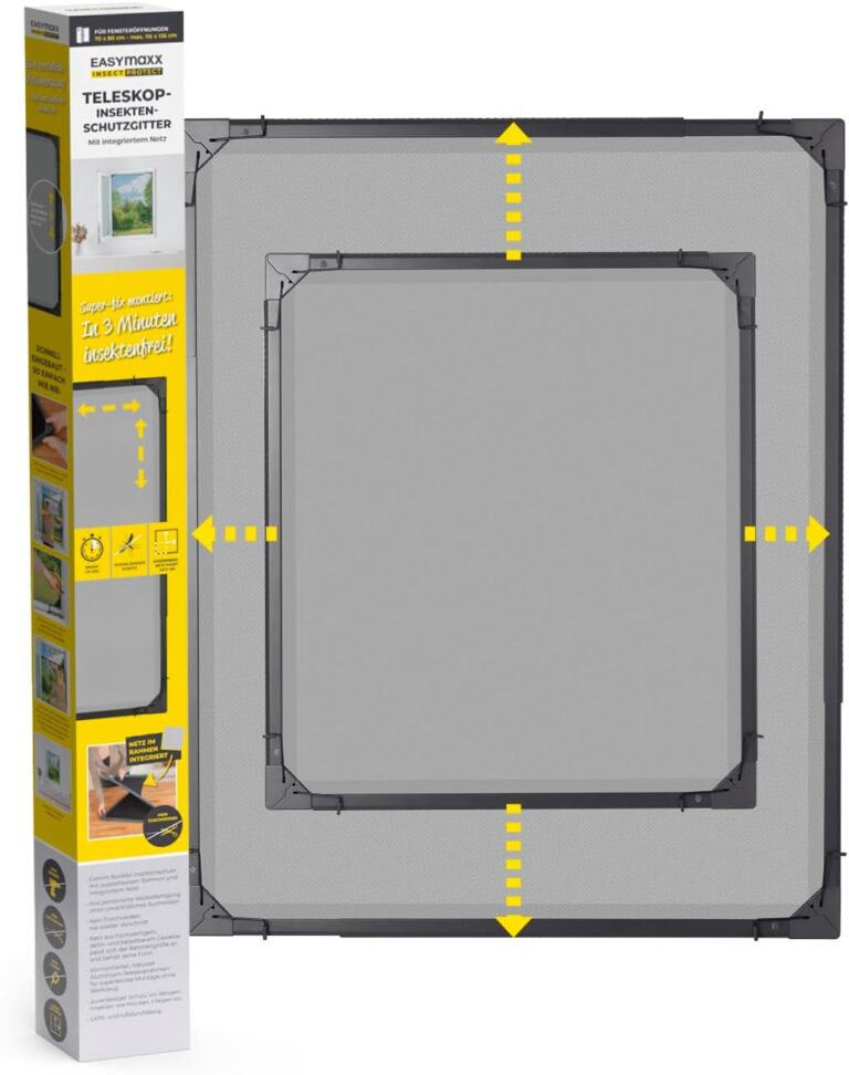 EASYmaxx : Nouvelle moustiquaire télescopique pour fenêtres avec cadre pré-assemblé en anthracite.