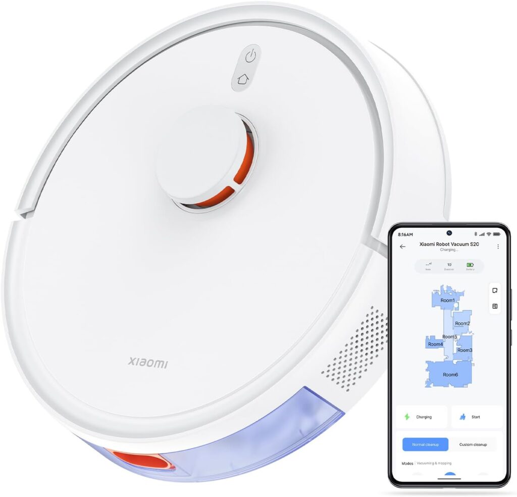 XIAOMI lance le Robot Vacuum S20 (Blanc) en Europe, améliorant l’aspiration autonome.