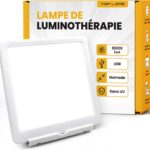 Lampes de luminothérapie à 10 000 Lux : Une solution compacte pour le bureau ou la maison.