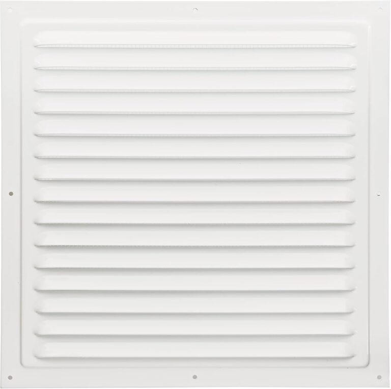 Grille de ventilation métallique 30 x 30 cm avec moustiquaire pour usage intérieur et extérieur
