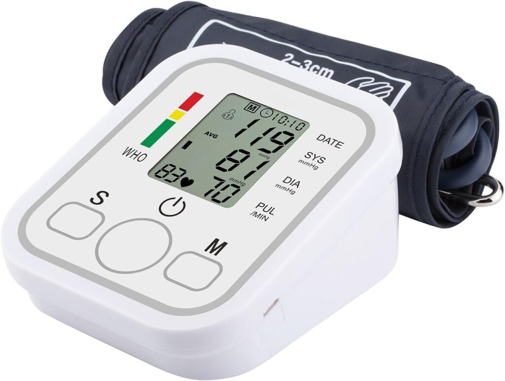 Appareil de mesure de pression artérielle validé cliniquement avec écran LCD et mémoire double.