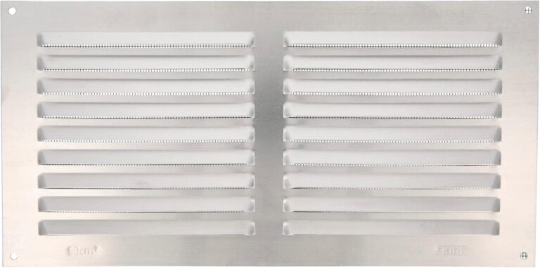 Grille de ventilation en aluminium rectangulaire avec moustiquaire de 150 x 300 mm pour plafonds en France