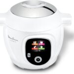 Moulinex Cookeo Smart Multicooker avec 80 recettes et application, 6L, 1600W, blanc.
