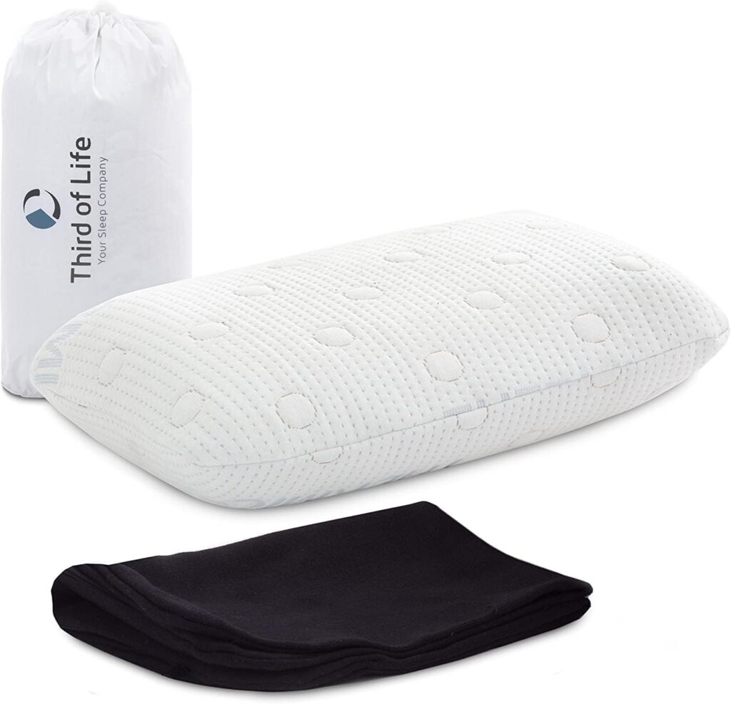 VOLAR Travel Pillow en mousse à mémoire : oreiller ergonomique pour voyages en voiture, train et avion.