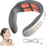 Masseur cervical électrique 11-en-1 avec thermothérapie et 6 modes, portable pour détente au bureau.