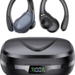Casque Bluetooth sans fil avec fonction CVC8.0 pour sport et 60H d’autonomie, étanche IPX7.