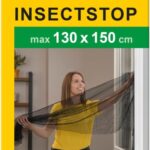 Schellenberg 50715 : moustiquaire pour fenêtres, adaptable et auto-adhésive, 130 x 150 cm.