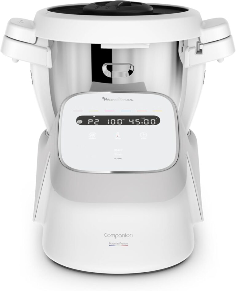 Moulinex Companion HF8408F1 : Robot de cuisine français, 14 fonctions, capacité XL pour 10 personnes