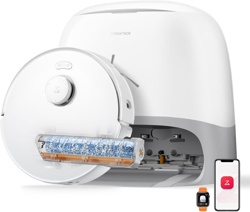 Roborock Qrevo Curv 2 Flow : Aspirateur robot avec 20 000 Pa et nettoyage en temps réel.