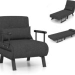 Chaise convertible RELAX4LIFE : canapé-lit pliant avec dossier réglable et housse amovible.
