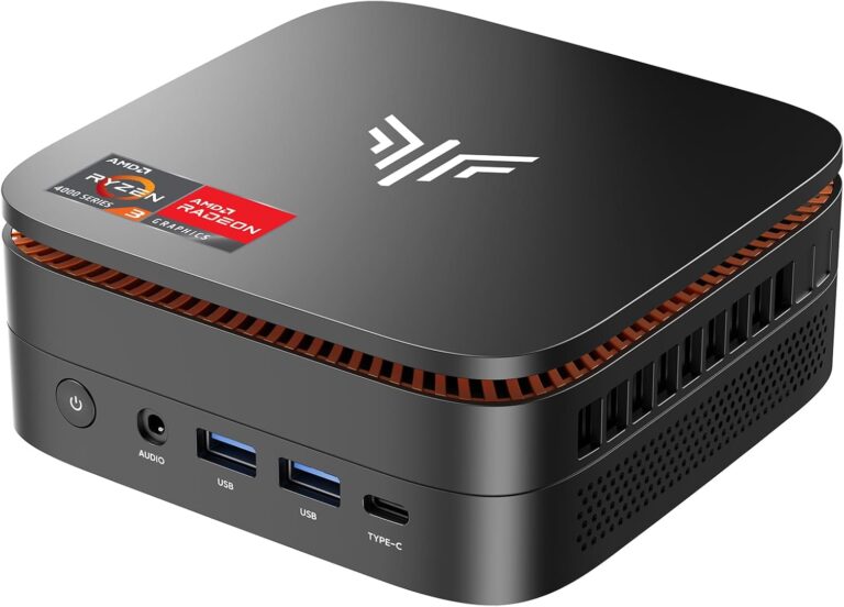 ACEMAGICIAN Mini PC : AMD Ryzen 4300U, 16 Go RAM, 256 Go SSD et connectivité avancée.