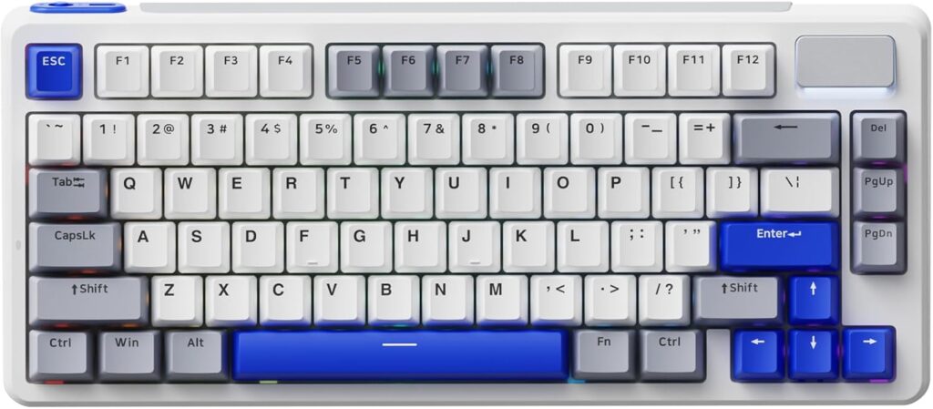 Rapoo V700DIY-75 : Clavier gamer mécanique sans fil avec RGB et commutateurs linéaires.