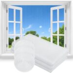 Flintronic présente un filet moustiquaire enroulable auto-adhésif pour fenêtres de 3 x 130 x 150 cm.