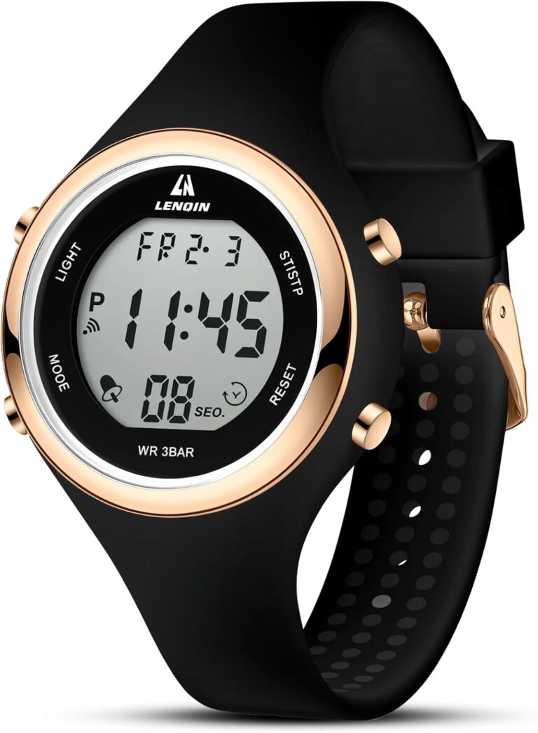 LN LENQIN : Montre militaire étanche 30m avec fonction chronomètre et alarme.