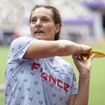 Mélina Robert-Michon, 46 ans, aspire à représenter la France aux Jeux olympiques d’athlétisme.