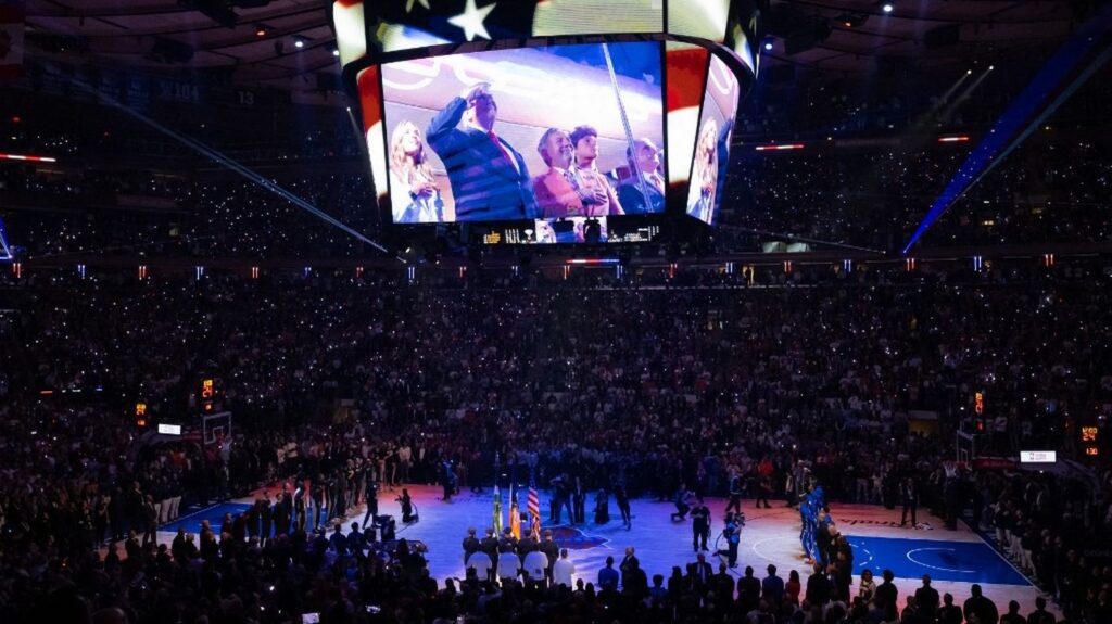 Donald Trump hué par le public lors du match 3 des finales NBA à New York