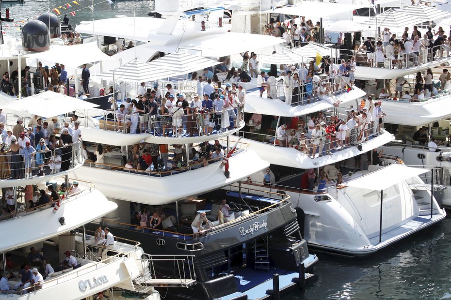 Bateaux multipliés par six autour du circuit lors du Grand Prix de Formule 1 de Monaco