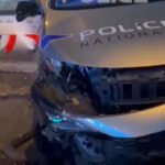 Refus d&rsquo;obtempérer près de Lyon : collision entre suspects et voiture de police.